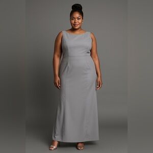 New Image sz 18 long gray formal dress